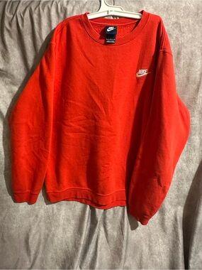 Nike Men’s Bright Red Crewneck Sweatshirt